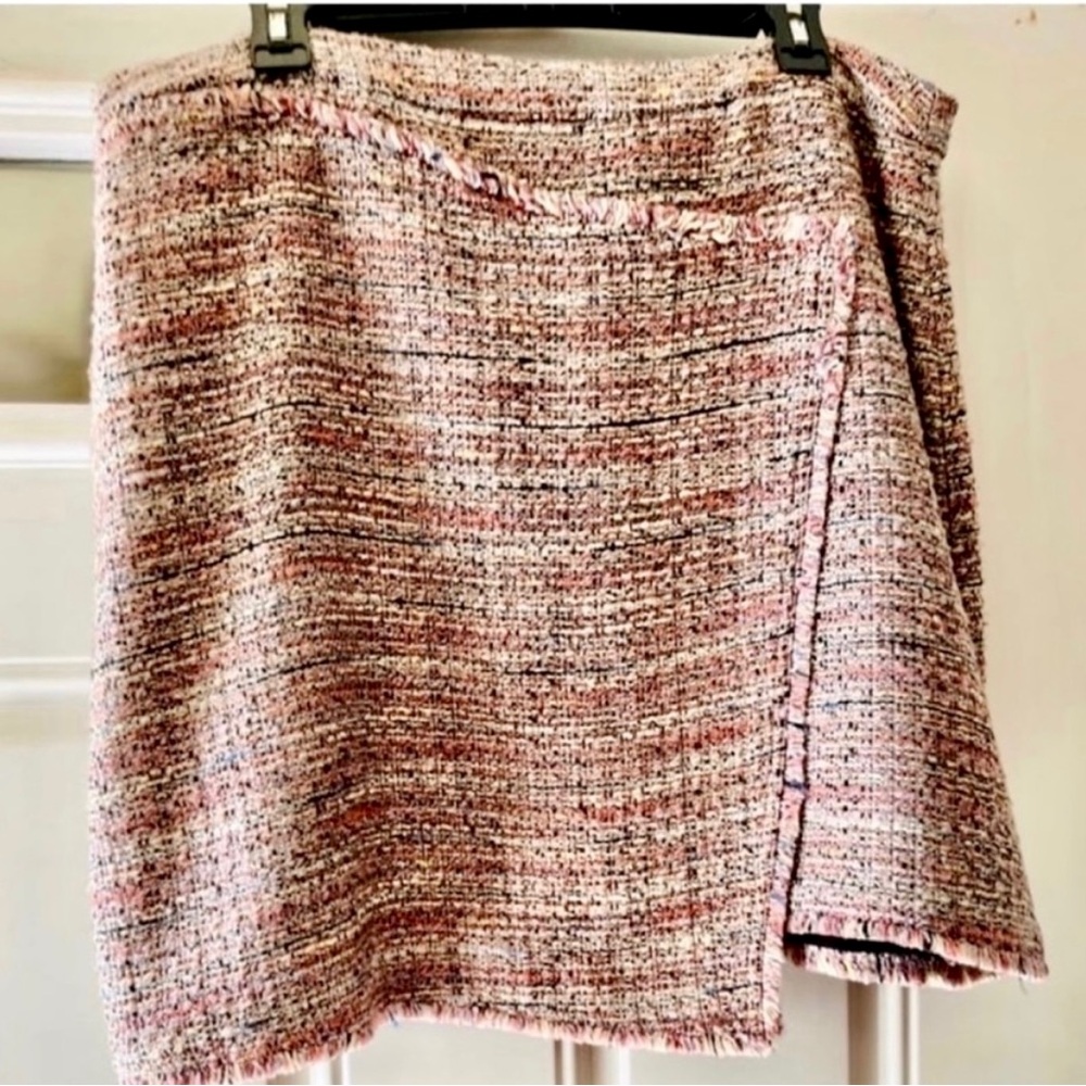 (BRAND NEW) Halogen A-Line Wrap Asymmetrical Mini Skirt (RUNS VERY SMALL) (MED)
